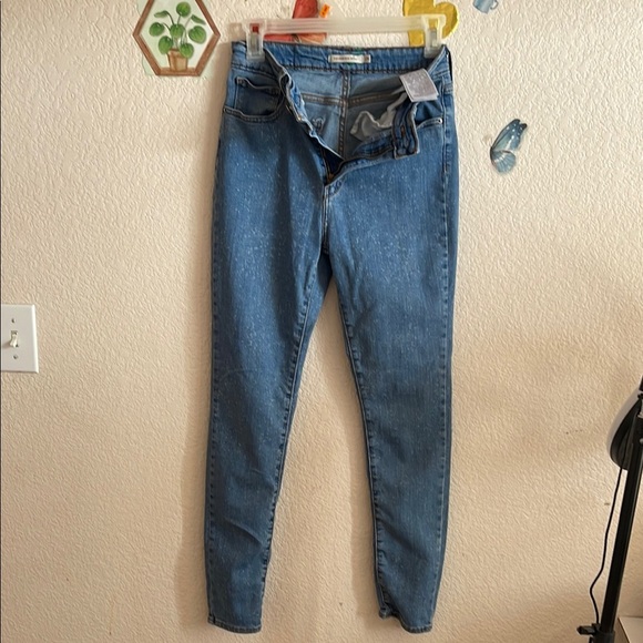 Levi's Blue High Rise Jeans Slim Fit - Picture 9 of 11